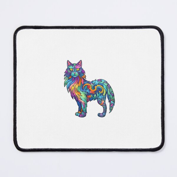 Artikelvorschau, Neon Psychedelia Purrfection entworfen und verkauft von WaggishWonders.
