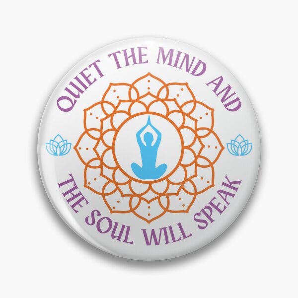 Item preview, Quiet The Mind And The Soul Will Speak Sticker with chakra around it designed and sold by Uryummypie.