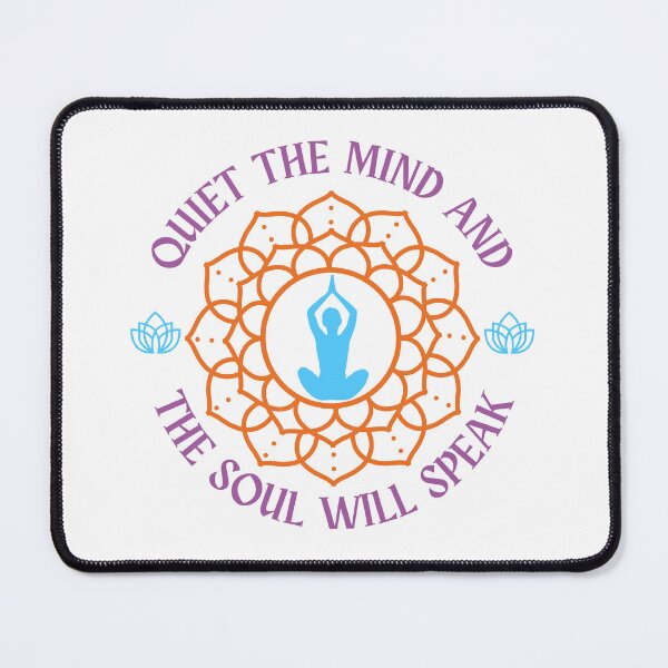 Item preview, Quiet The Mind And The Soul Will Speak Sticker with chakra around it designed and sold by Uryummypie.