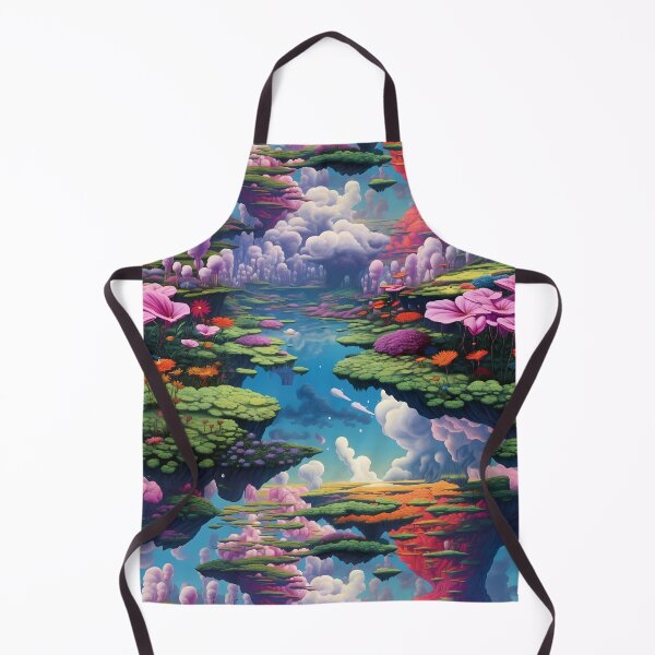 Item preview, Psychedelic Floral Canvas: Intricate Landscapes and Hyper-Realistic Water designed and sold by TileTango.
