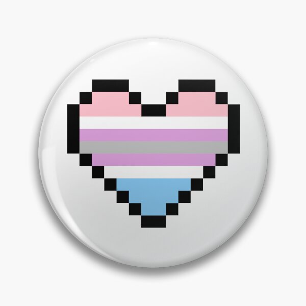 Item preview, Heart flag from Intergénero / Intergender community pixel art white background designed and sold by Axel-Speed.