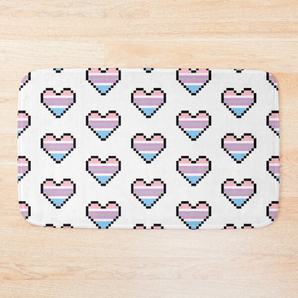 Item preview, Heart flag from Intergénero / Intergender community pixel art white background designed and sold by Axel-Speed.