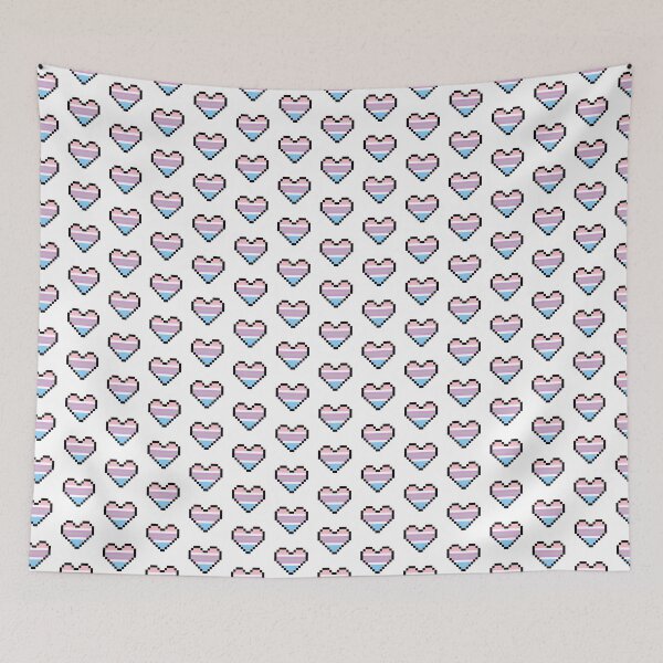 Item preview, Heart flag from Intergénero / Intergender community pixel art white background designed and sold by Axel-Speed.