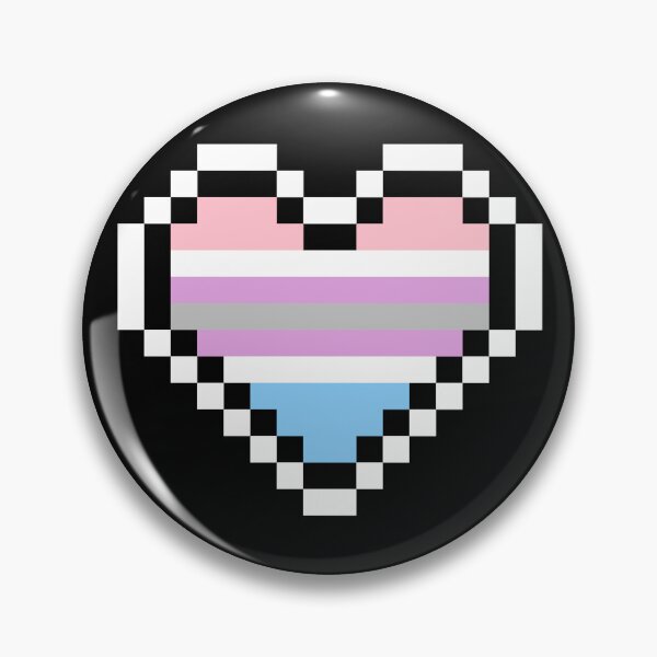 Item preview, Heart flag from Intergénero / Intergender community pixel art black background designed and sold by Axel-Speed.