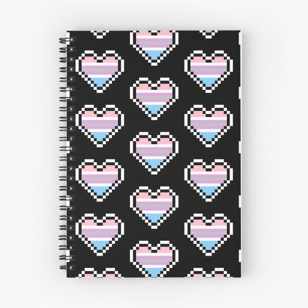 Item preview, Heart flag from Intergénero / Intergender community pixel art black background designed and sold by Axel-Speed.