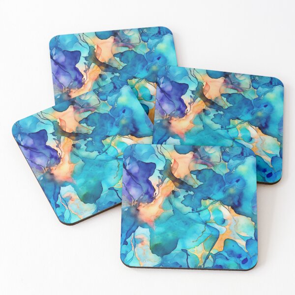 Item preview, Heavenly Blues, Aquas, And Seafoam Green Abstract Painting designed and sold by DEC02.