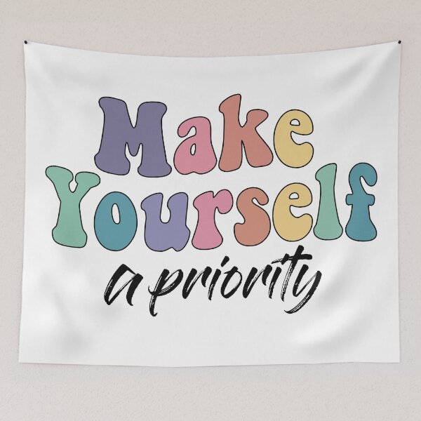 Item preview, Make yourself a priority Mental health sticker Water Bottle Stickers, Laptop Stickers, self care designed and sold by TotalDesine.