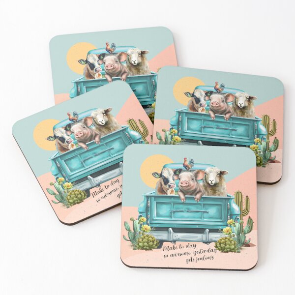 Item preview, Make today so awesome yesterday get jealous- Make today awesome- desert farm, old farm truck designed and sold by Janetlousart.