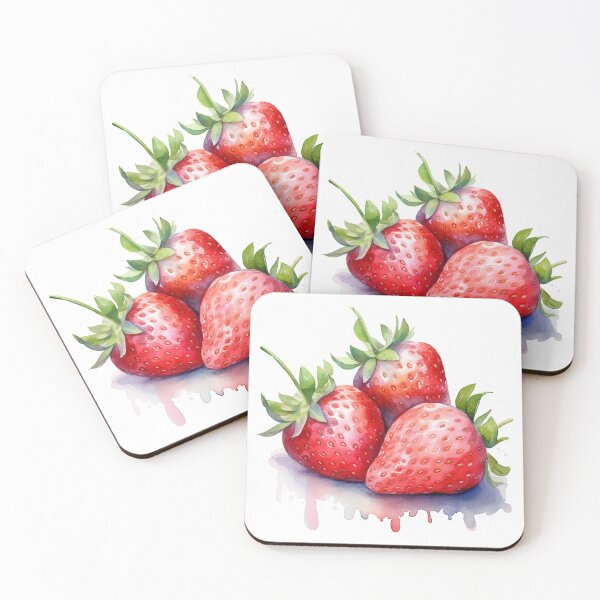 Item preview, WatercolorStrawberries designed and sold by DrakiceyArt.