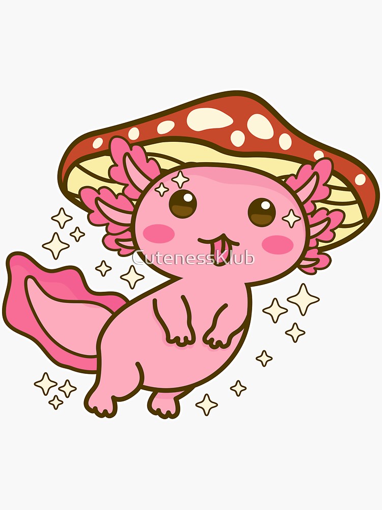 Cute Blue Axolotl Kawaii Aesthetic Axolotls Front & Back Coffee