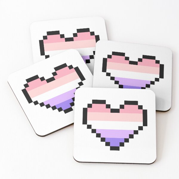 Item preview, Heart flag from Cupiosexual community pixel art white background designed and sold by Axel-Speed.