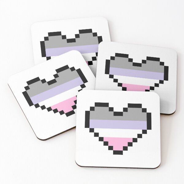 Item preview, Heart flag from Cupioromántica / Cupioromantic community pixel art white background designed and sold by Axel-Speed.