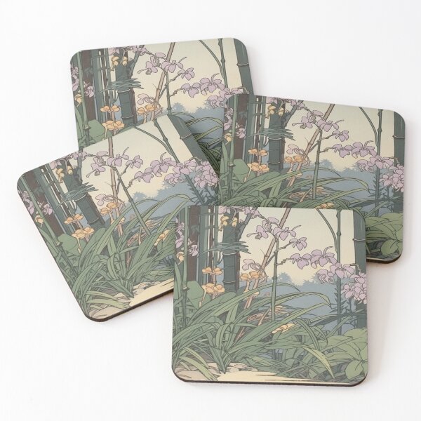 Item preview, Orchid beside bamboo designed and sold by Foxclothier.