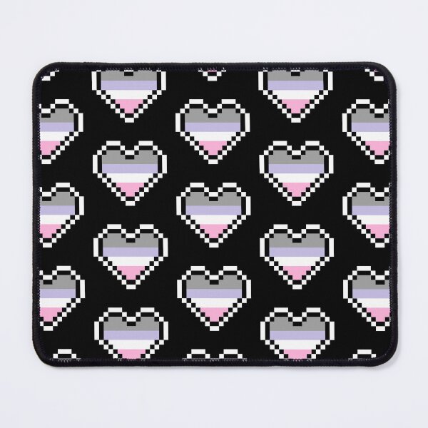 Item preview, Heart flag from Cupioromántica / Cupioromantic community pixel art black background designed and sold by Axel-Speed.