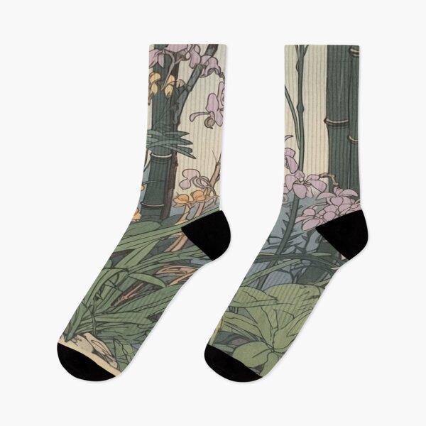 Item preview, Orchid beside bamboo designed and sold by Foxclothier.