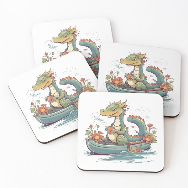 Item preview, Dragon Fishing Adventures - Serene Boat Trips for Hobbyists and Anglers Alike designed and sold by DooodleGod.