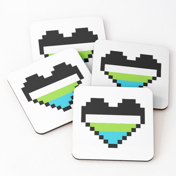 Item preview, Heart flag from WTFsexual / Quoisexual / Cuasexual / Quecarajosexual community pixel art white background designed and sold by Axel-Speed.