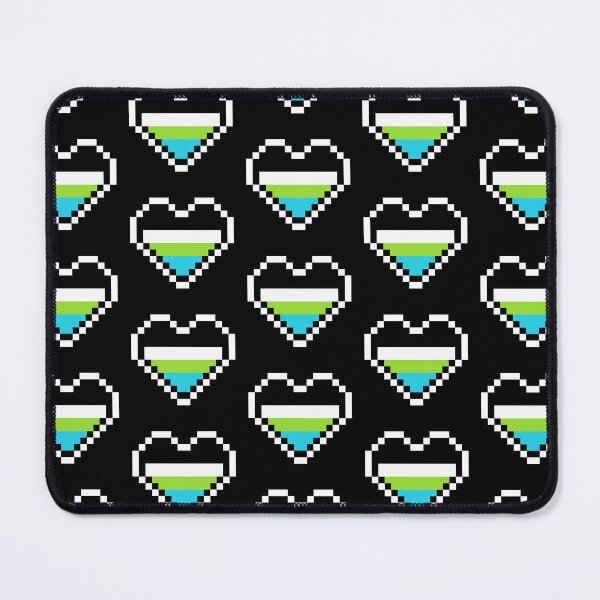 Item preview, Heart flag from WTFsexual / Quoisexual / Cuasexual / Quecarajosexual community pixel art black background designed and sold by Axel-Speed.