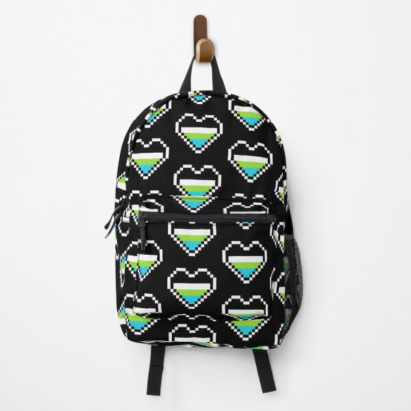 Item preview, Heart flag from WTFsexual / Quoisexual / Cuasexual / Quecarajosexual community pixel art black background designed and sold by Axel-Speed.