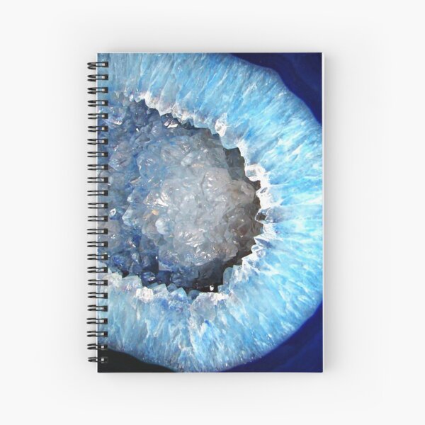 Blue Crystal Geode Spiral Notebook