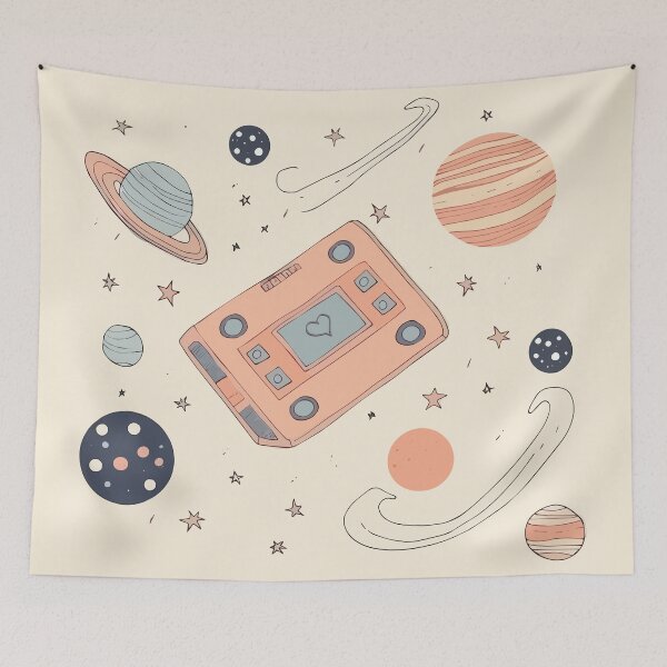 Item preview, Dreamy Cassette Cosmos Night designed and sold by EvasDreams.