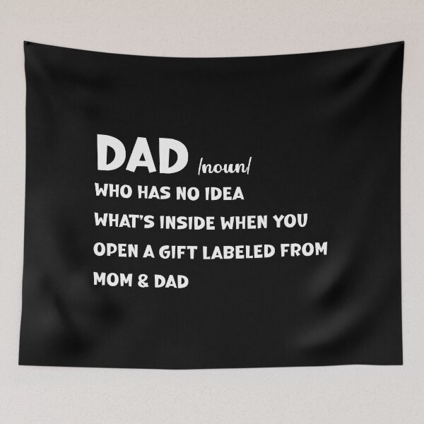Item preview, Dad who has no idea - gift giving, funny def (white) designed and sold by EmeraldeaArt.