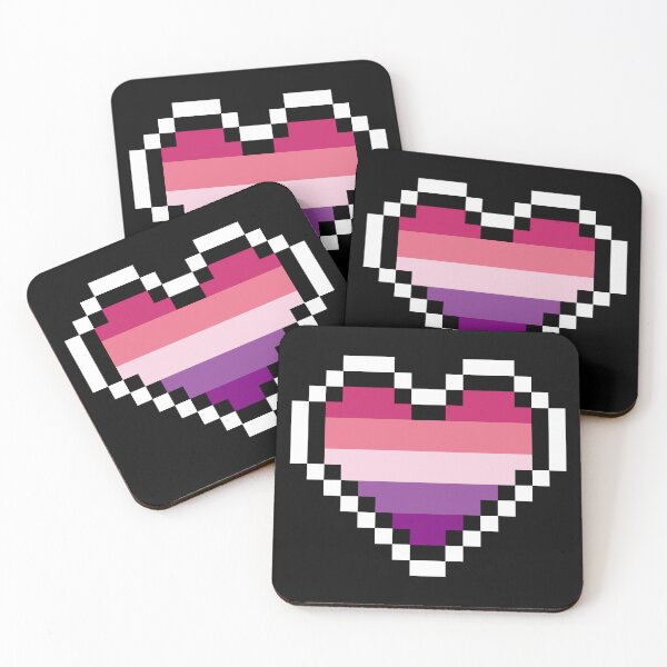 Item preview, Heart flag from Aceflux community pixel art black background designed and sold by Axel-Speed.