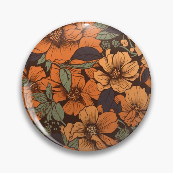 Artikelvorschau, Cheery boho Orange floral pattern entworfen und verkauft von florallover444.