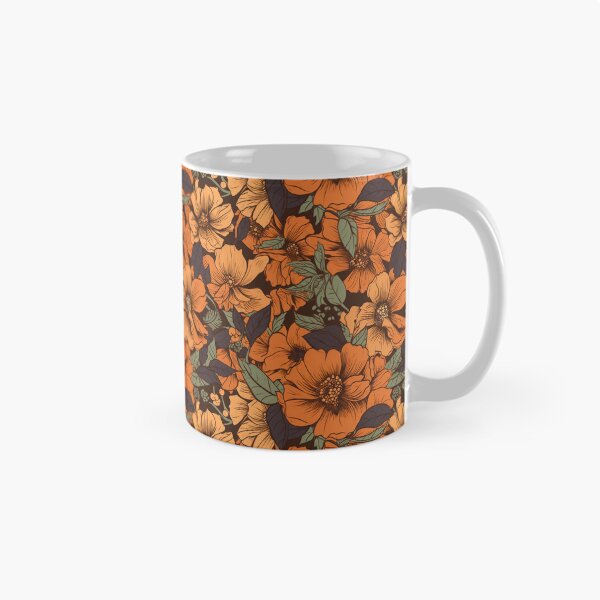 Aperçu de l'œuvre Cheery boho Orange floral pattern créée et vendue par florallover444.