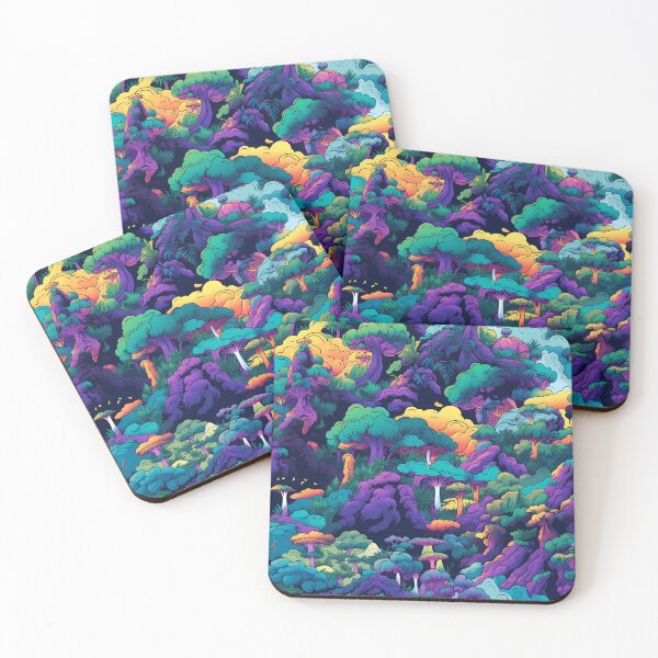 Item preview, Psychedelic Colorful Trees: Vibrant and Mysterious designed and sold by TileTango.