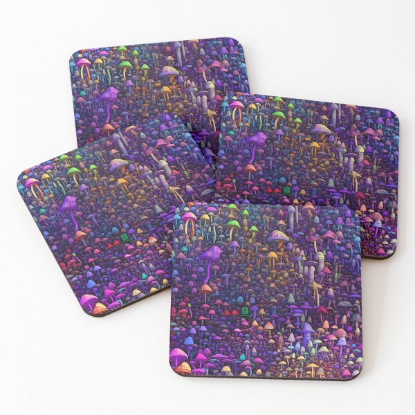 Item preview, Hidden Delights: Vibrant Mushroom Grove designed and sold by TileTango.