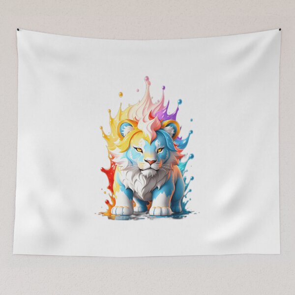 Item preview, Imposing Lion Blue A1 designed and sold by WalaceCamargo.