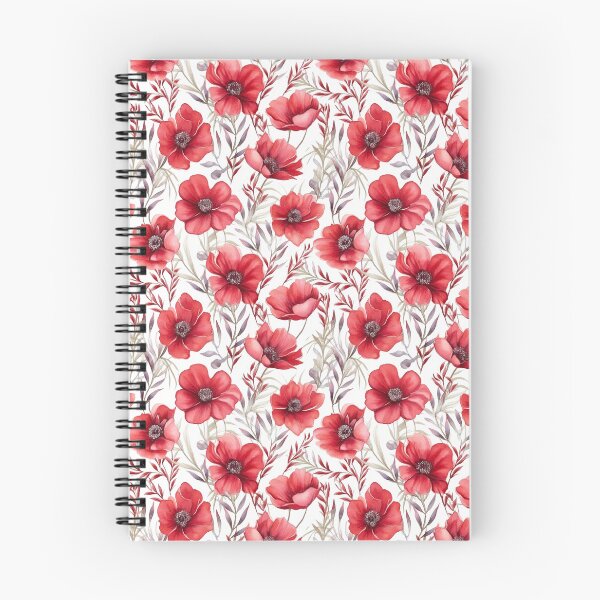 Item preview, Cheerful watercolour flowers red pattern designed and sold by florallover444.