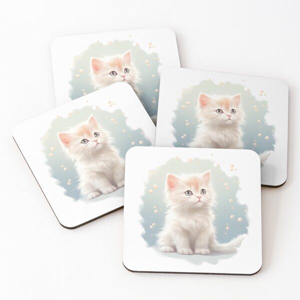 Item preview, Super Cute White Kitten designed and sold by CraftingImpulse.