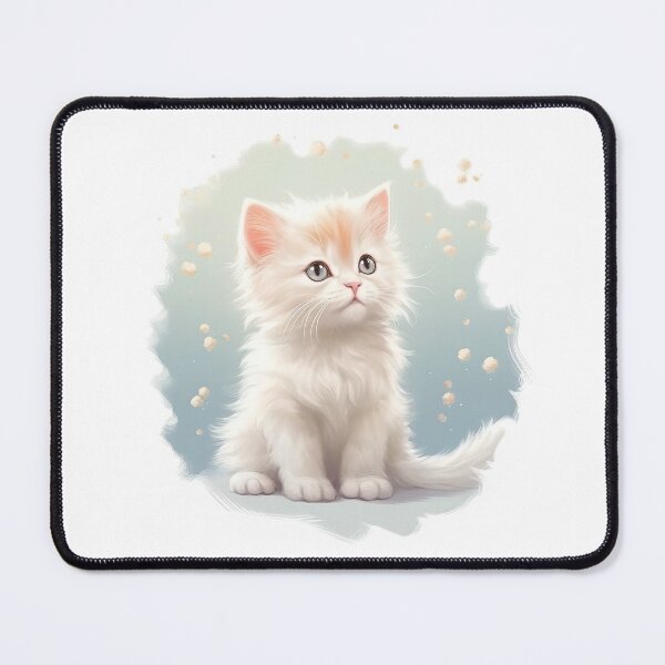 Item preview, Super Cute White Kitten designed and sold by CraftingImpulse.