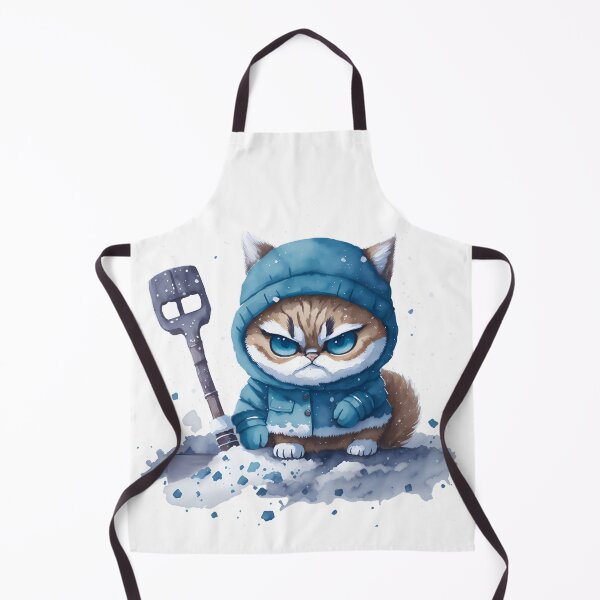 Item preview, The Pouty Kitten Shoveling Snow in Her Winter Ensemble designed and sold by FernLiz.