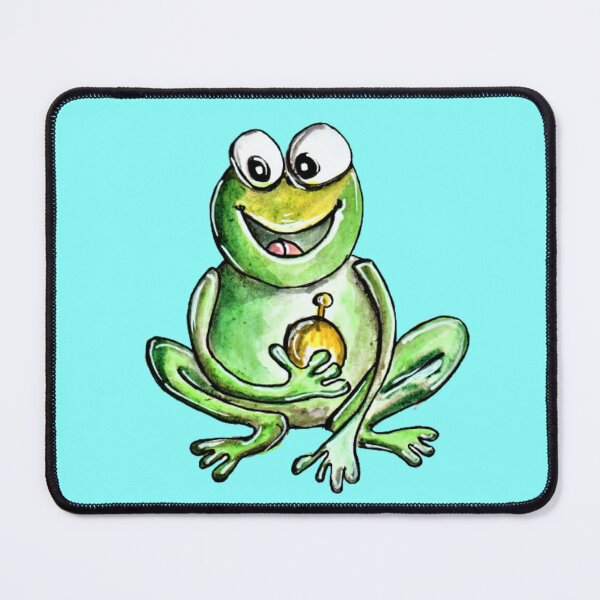 Item preview, Frog with ball, watercolour, fine art designed and sold by janianna.