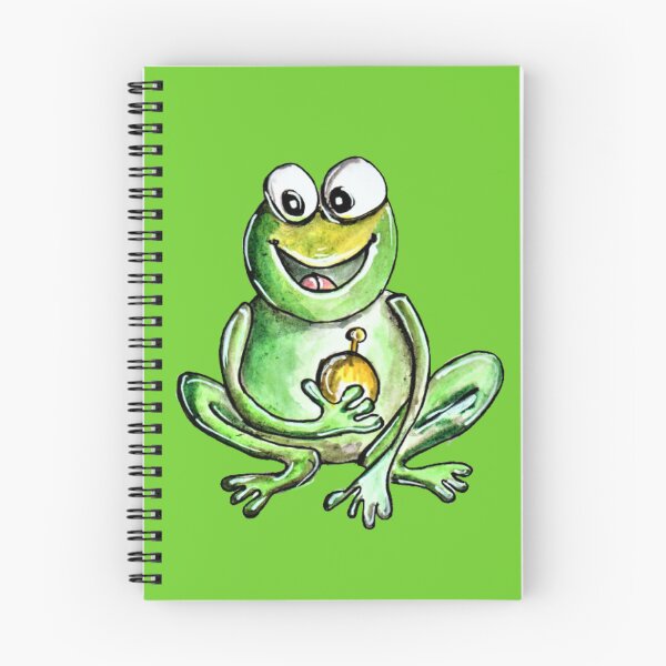 Item preview, Frog with ball, watercolour, fine art designed and sold by janianna.