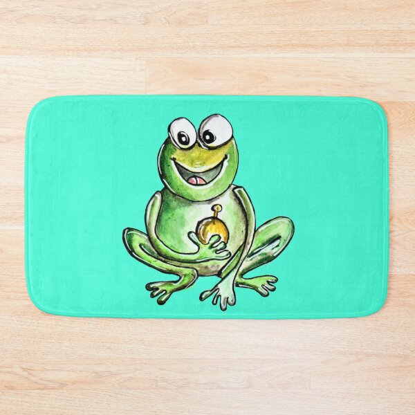Item preview, Frog with ball, watercolour, fine art designed and sold by janianna.
