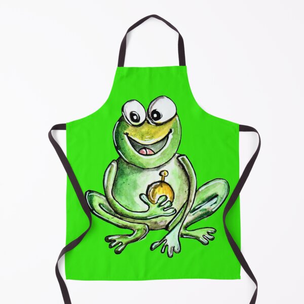 Item preview, Frog with ball, watercolour, fine art designed and sold by janianna.