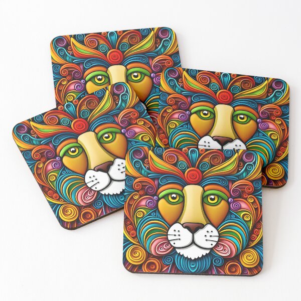 Item preview, Lion with quilled paper effect designed and sold by hadleysheart.