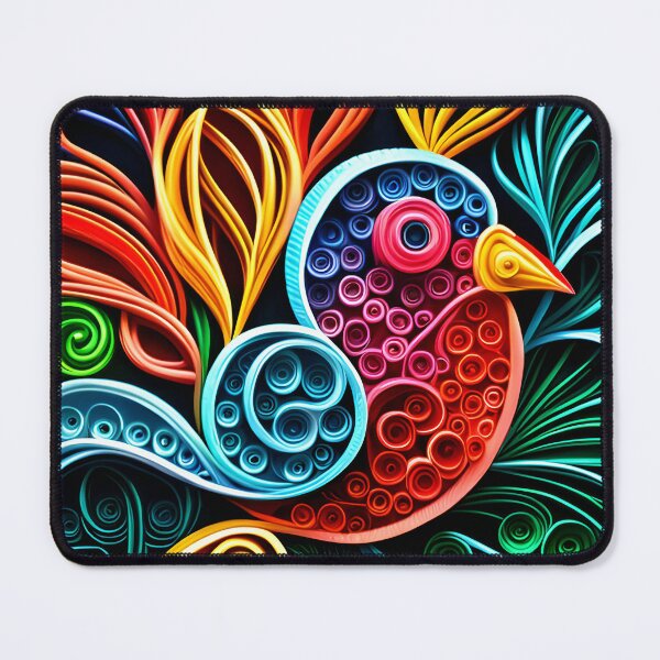 Item preview, Bird with quilled paper effect designed and sold by hadleysheart.
