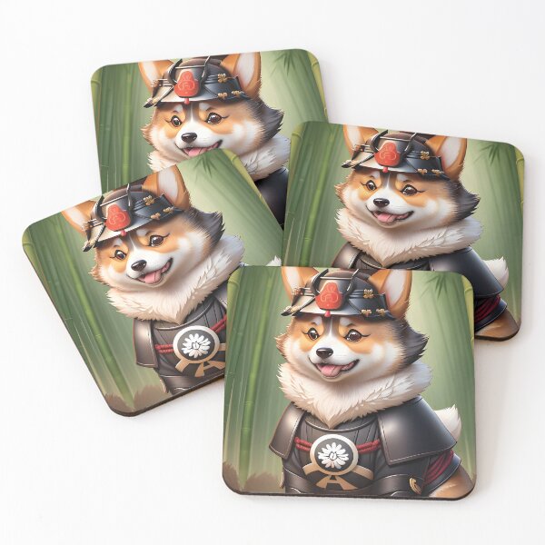 Item preview, A cute samurai corgi dog #1 designed and sold by akwl-design.