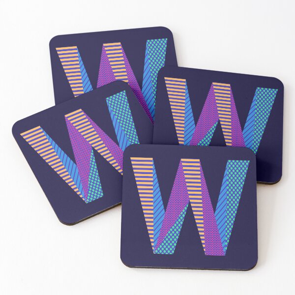 Item preview, Alphabet Letter W Screen Print Design designed and sold by ToluaPrints.