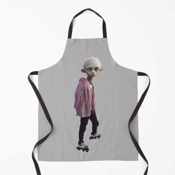 Item preview, Standalone Rollerblading Alien with Chartreuse Eyes designed and sold by LovelaceVisuals.