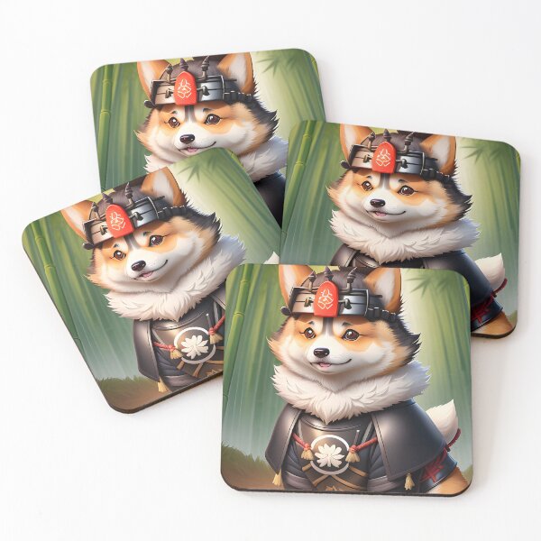 Item preview, A cute samurai corgi dog #2 designed and sold by akwl-design.