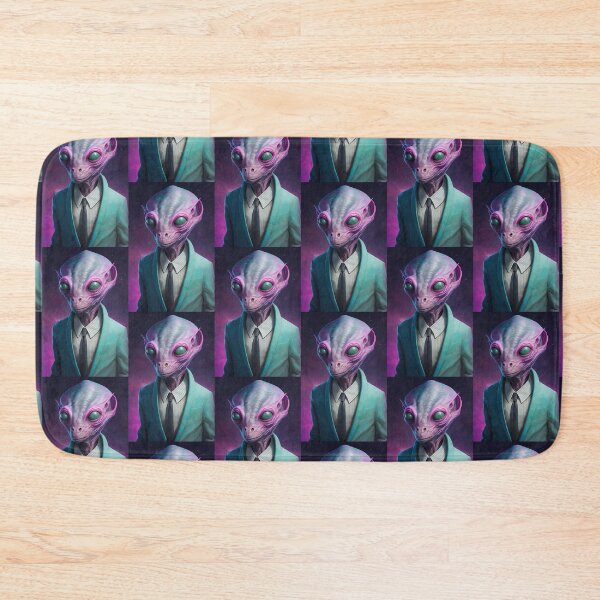 Item preview, Alien with Teal Eyes in a Teal Suit designed and sold by LovelaceVisuals.