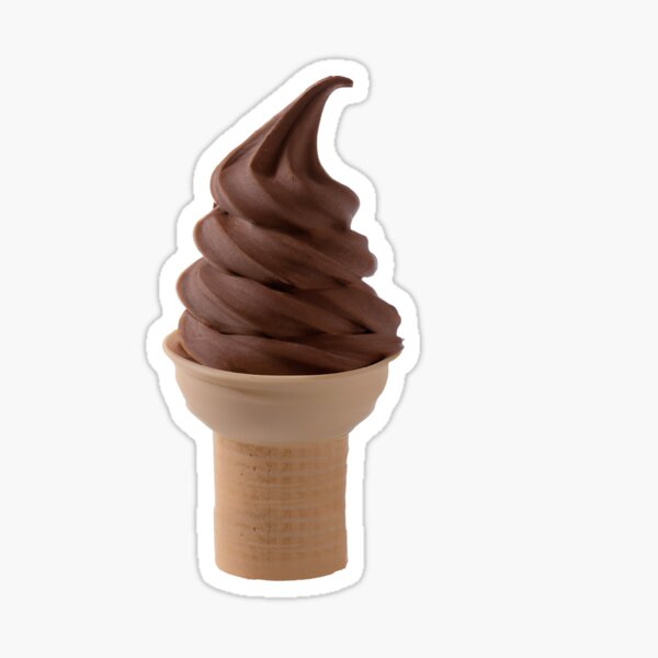 Item preview, Soft Serve Chocolate Ice Cream Cone  designed and sold by BravuraMedia.