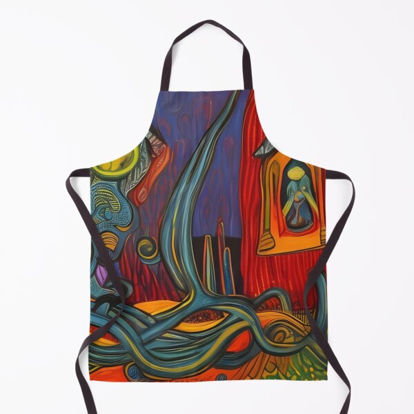 Item preview, Rapunzel Undone: art brut abstract fairytale scene designed and sold by EpicFoxArt.