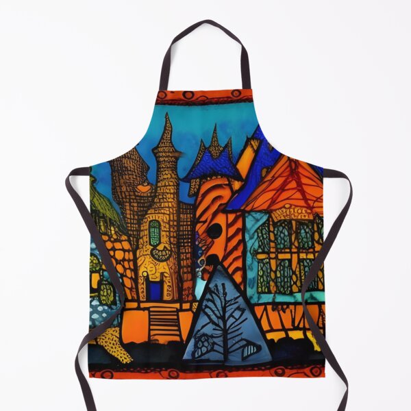 Item preview, Folk Art Fairytale Village designed and sold by EpicFoxArt.